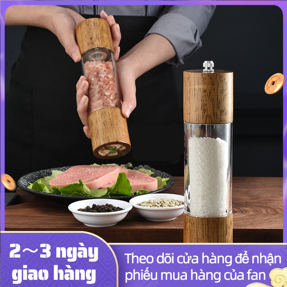 Hướng dẫn sử dụng máy xay muối tiêu cối xay gỗ muller gia vị xay tiện ích
