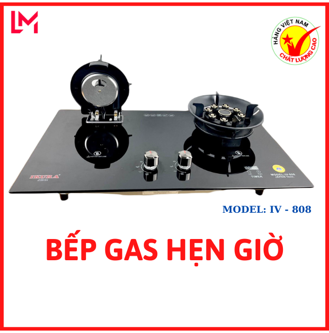 Bếp gas lật hẹn giờ - bếp gas ikura - bếp âm lật ikura