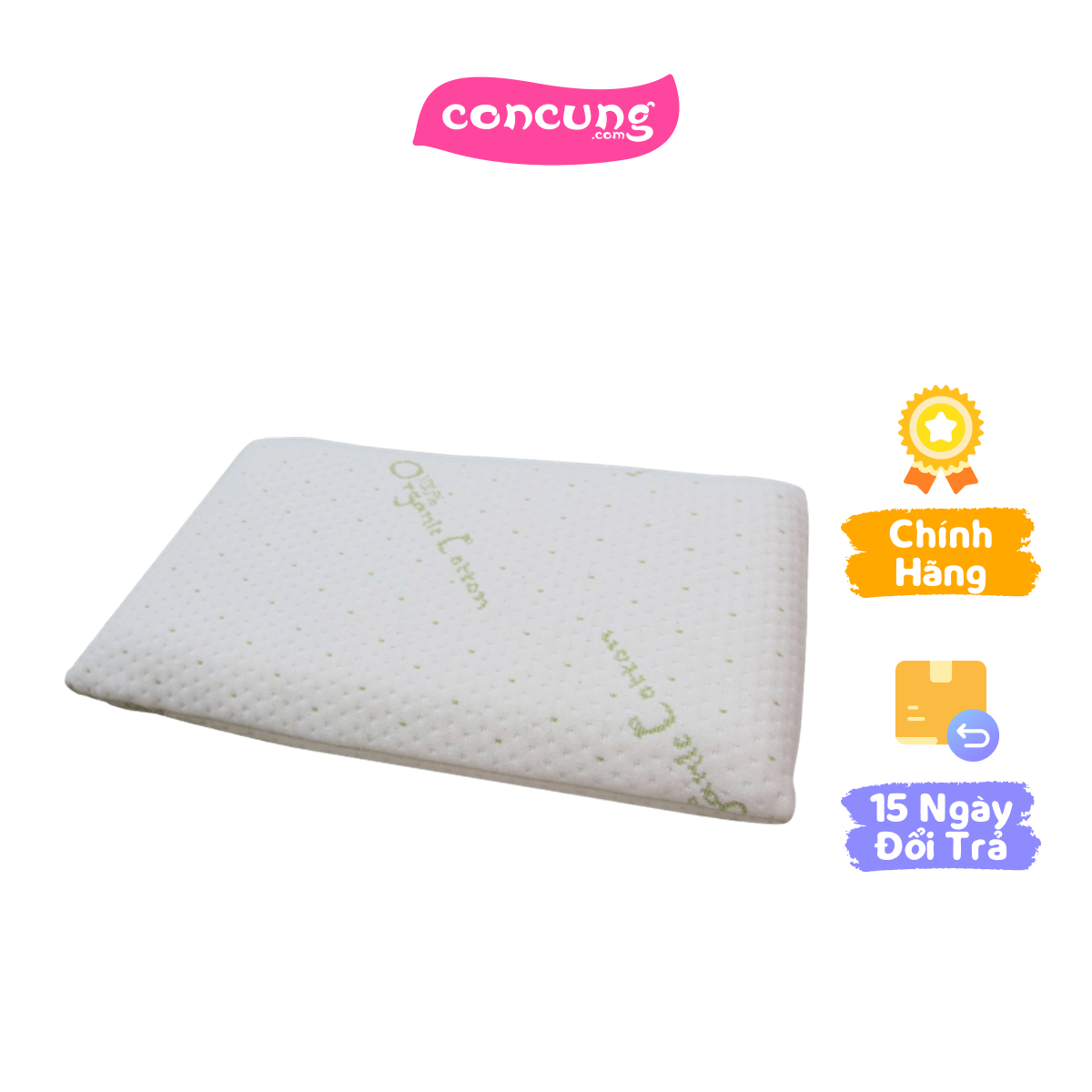 Gối cao su non chống ngạt vỏ cotton hữu cơ thoáng khí (Comfybaby)