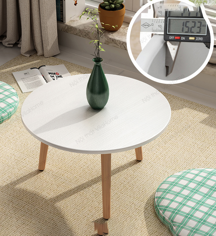Bàn trà cafe sofa mặt tròn chân gỗ tự nhiên cao cấp ( XƯỞNG SẢN XUẤT TRỰC TIẾP)
