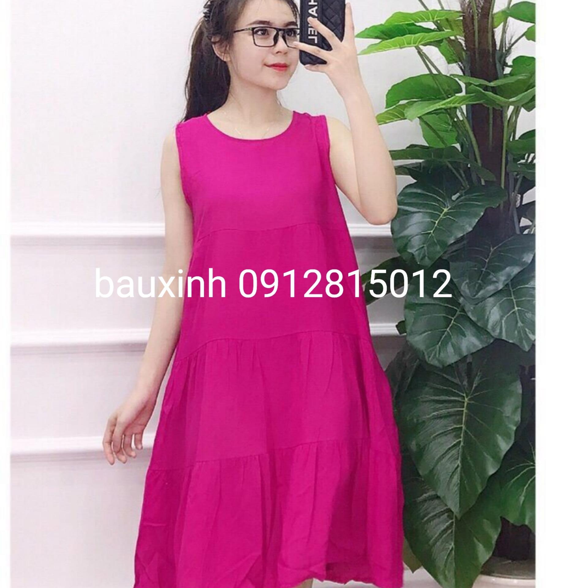 [SALE SỐC] Váy bầu đầm bầu váy lanh bầu xát nách💞chất lanh mát thôi rồi💗Free size 40~65kg