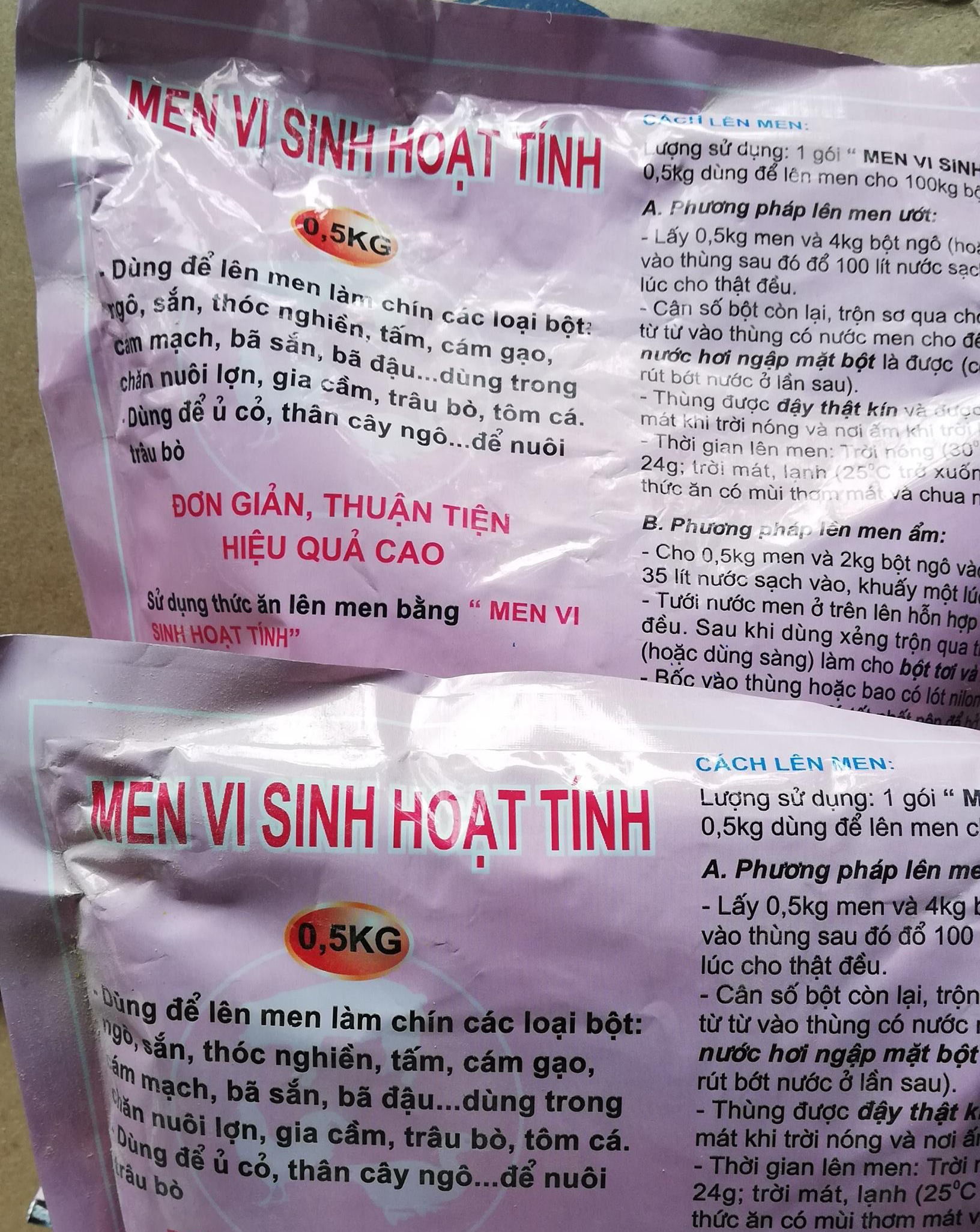 3 gói Men ủ vi sinh hoạt tính 500g