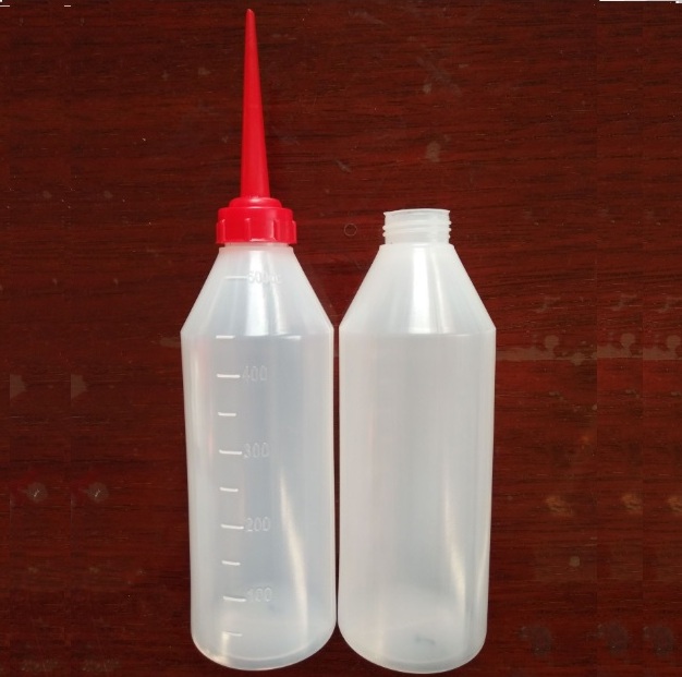 Bình tra dầu máy có chia vạch 500ml - Nắp đỏ