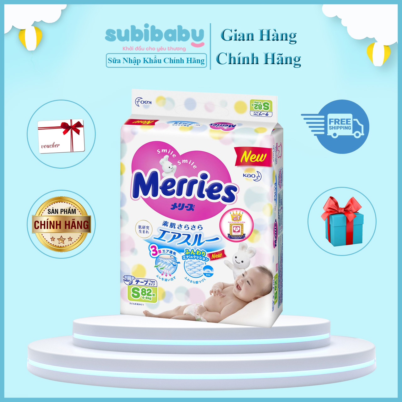 Tã/bỉm quần Merries đủ Size