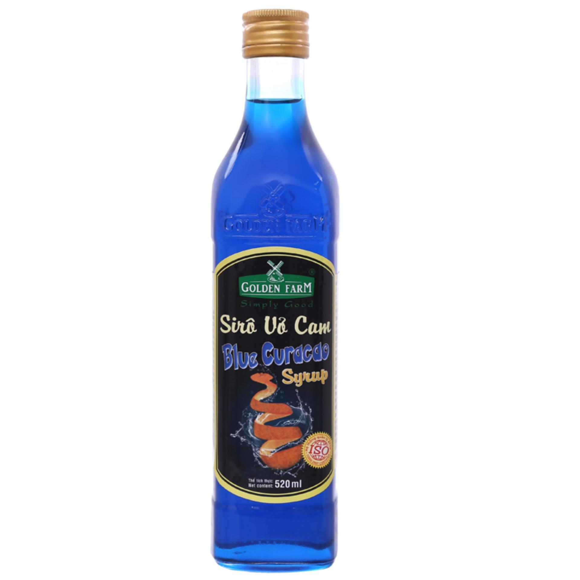 Siro Golden Farm hương blue curacao (hương vỏ cam) Chai 520ml - Gia store