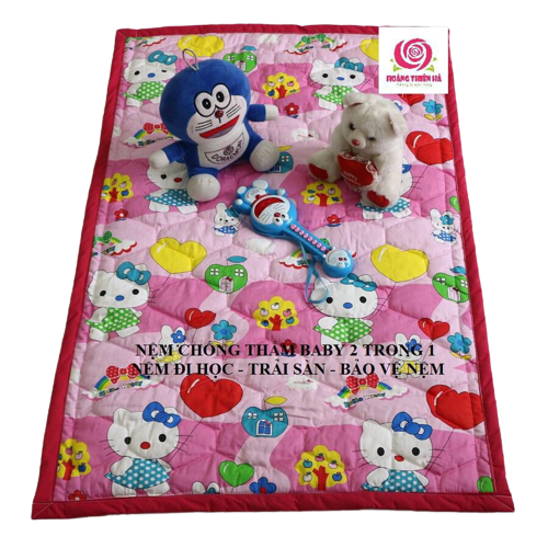 [HCM]Nệm ngủ cho bé đi học mẫu giáo có chống thấm cho bé bỏ bỉm 0..8mx1m2