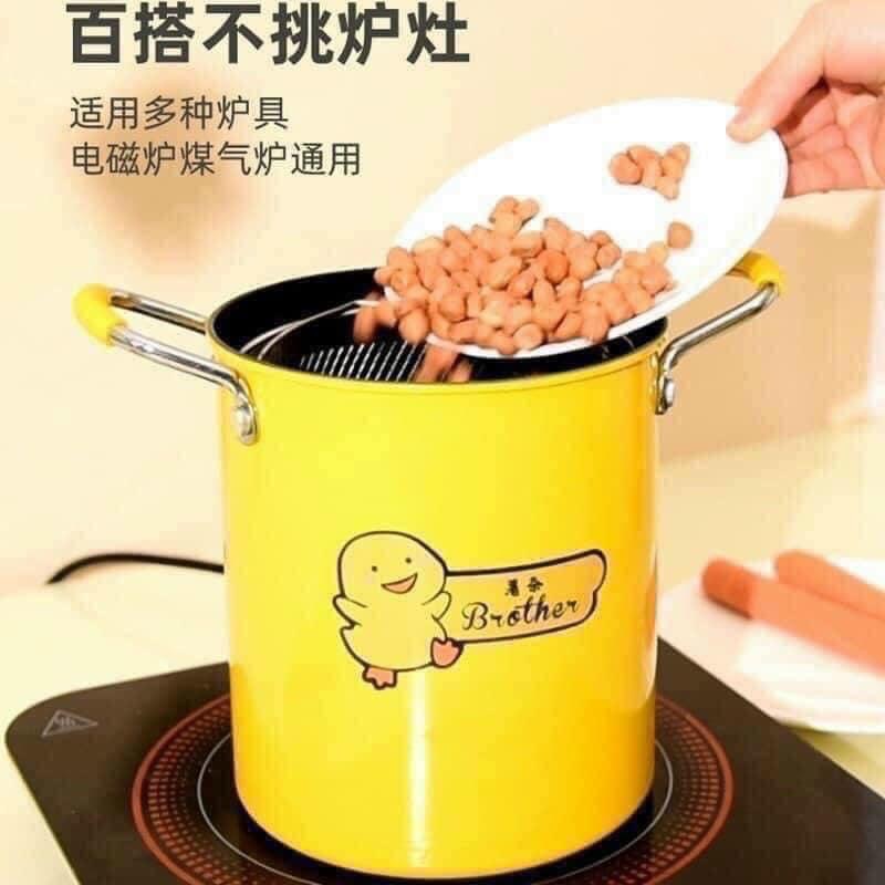 Nồi chiên ngập dầu vịt vàng loại 3 lít – có nắp kính