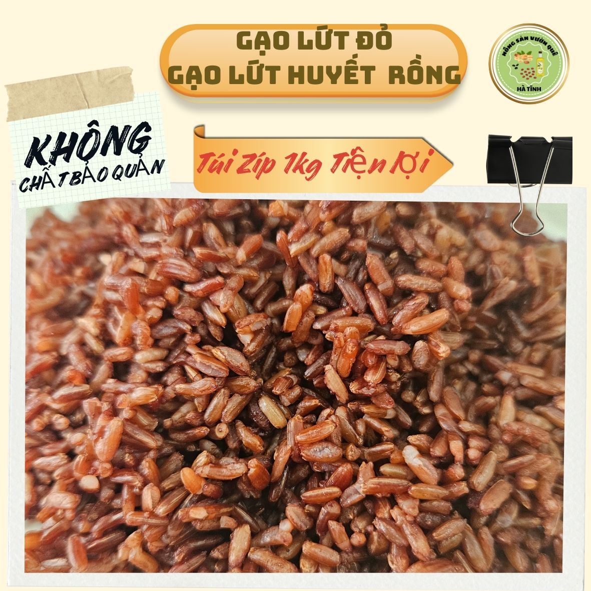 Gạo Lứt Đỏ Huyết Rồng – Nông Sản Vườn Quê - Gạo Lứt Ăn Kiêng, Dinh Dưỡng Cao, Hỗ Trợ Tiểu Đường, Cho Tim Mạch