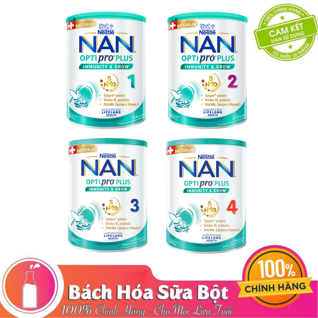 Sữa bột nestlé nan optipro 1/2/3/4 hmo