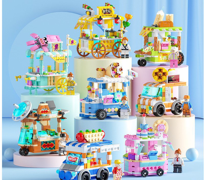 Lego lắp ráp mô hình xe bán hàng mini
