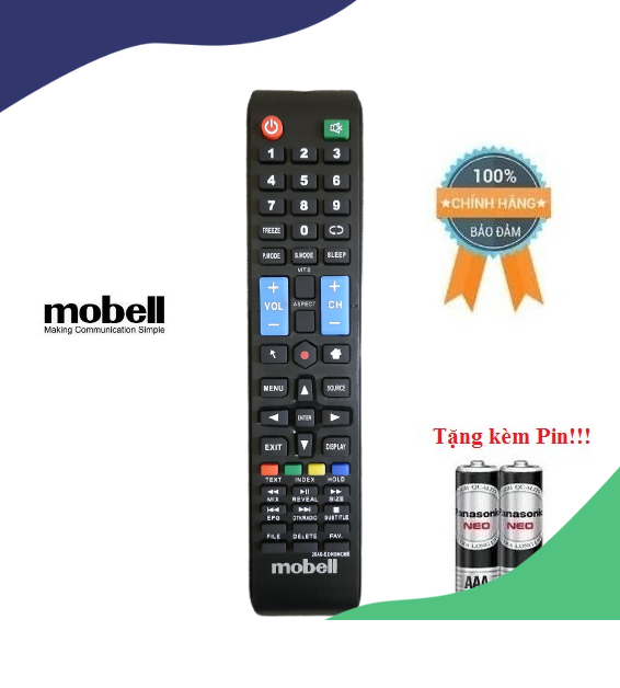 Remote điều khiển tivi mobell led/lcd/smart tv- hàng chính hãng theo tv 100% tặng kèm pin