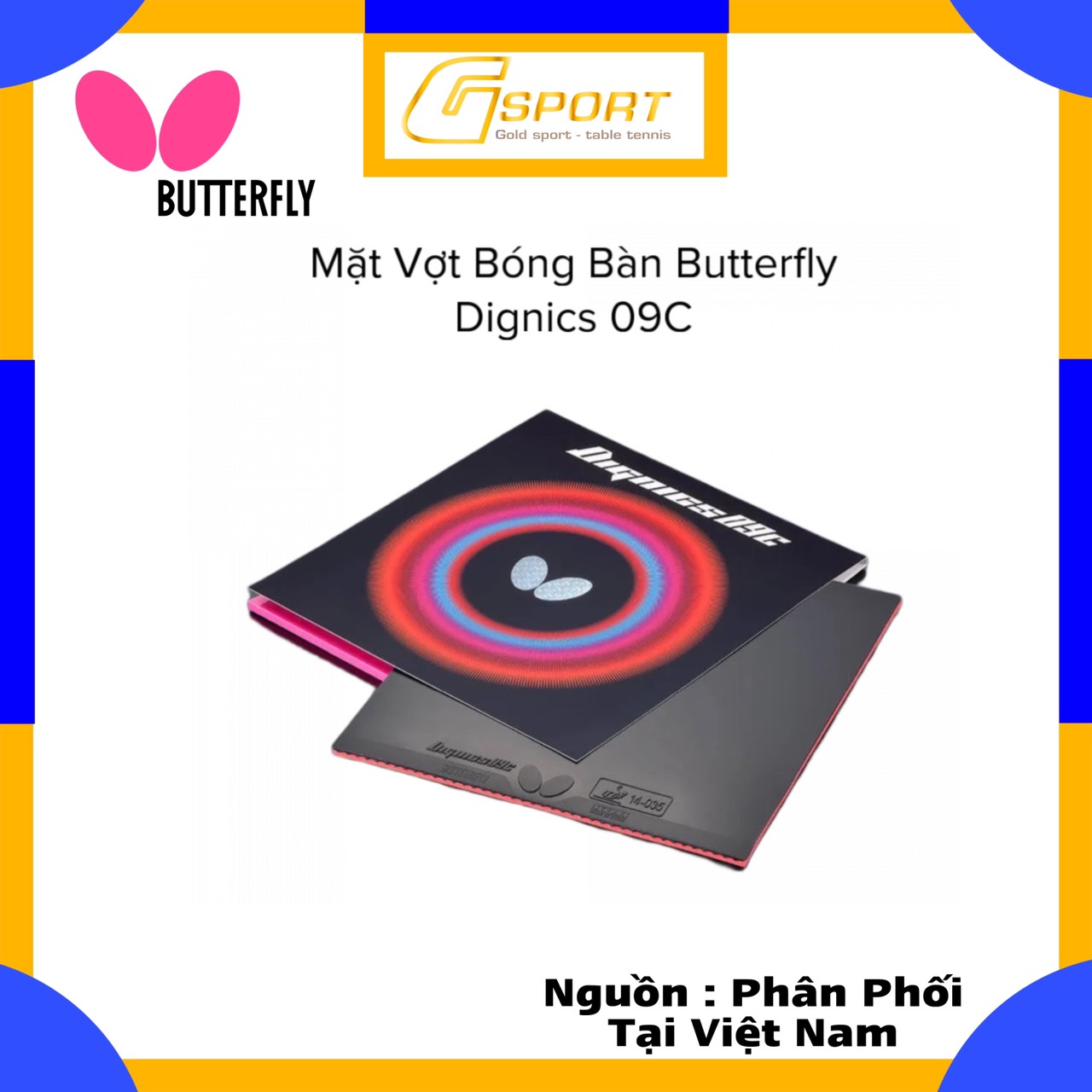 Mặt Vợt Bóng Bàn Butterfly DIGNICS 09C- Hàng Chính Hãng Made In Japan