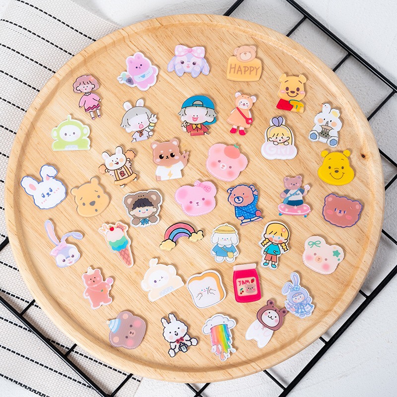 Sticker dễ thương pin cài huy hiệu áo phụ kiện gắn balo túi xách cute HTS1