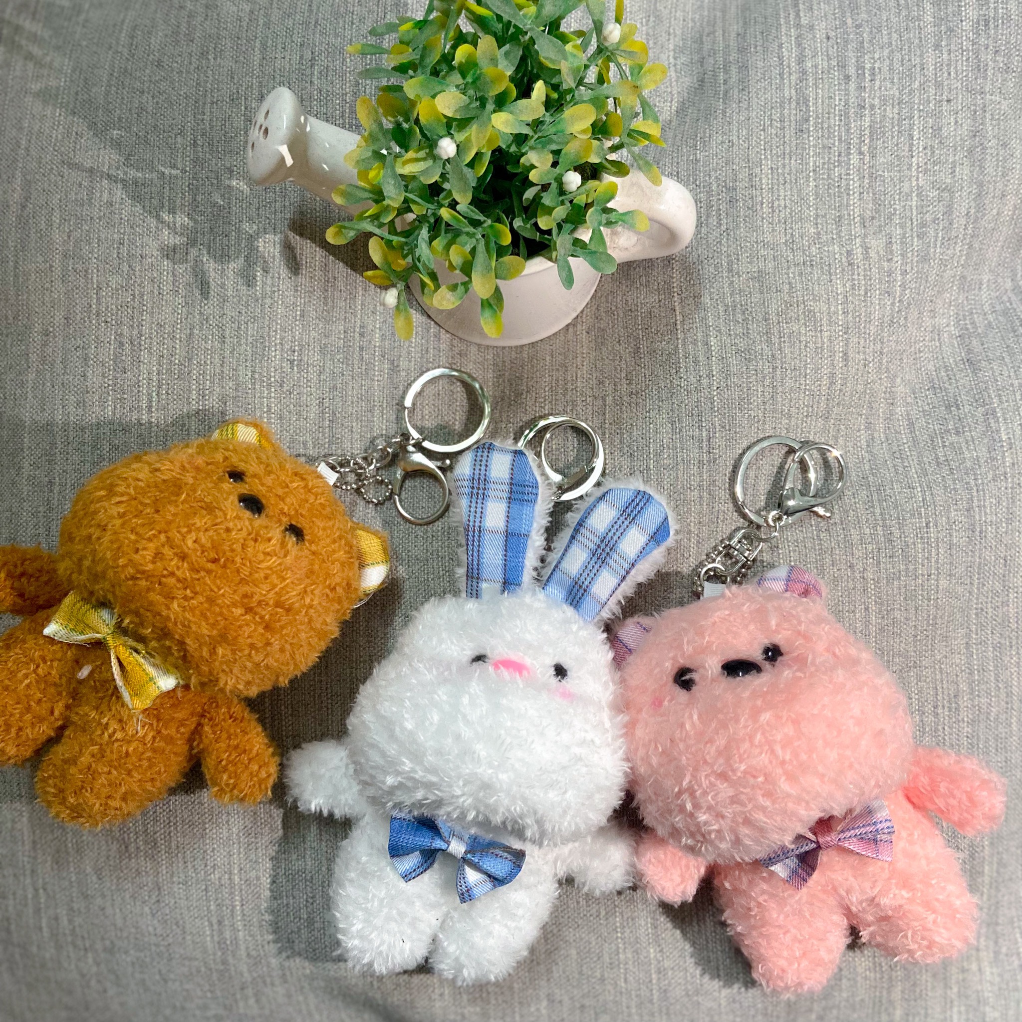 Móc khóa Gấu bông 15cm cute treo balo túi xách chìa khóa cao cấp - BUBU Shop