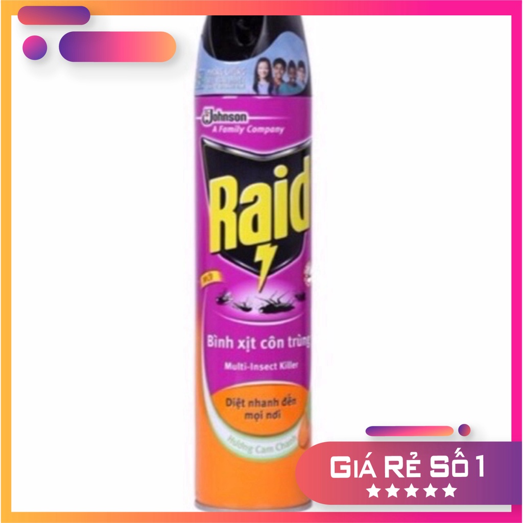 Chính hãng Thông tin Bình xịt côn trùng Raid hương Cam chanh chai 600ml