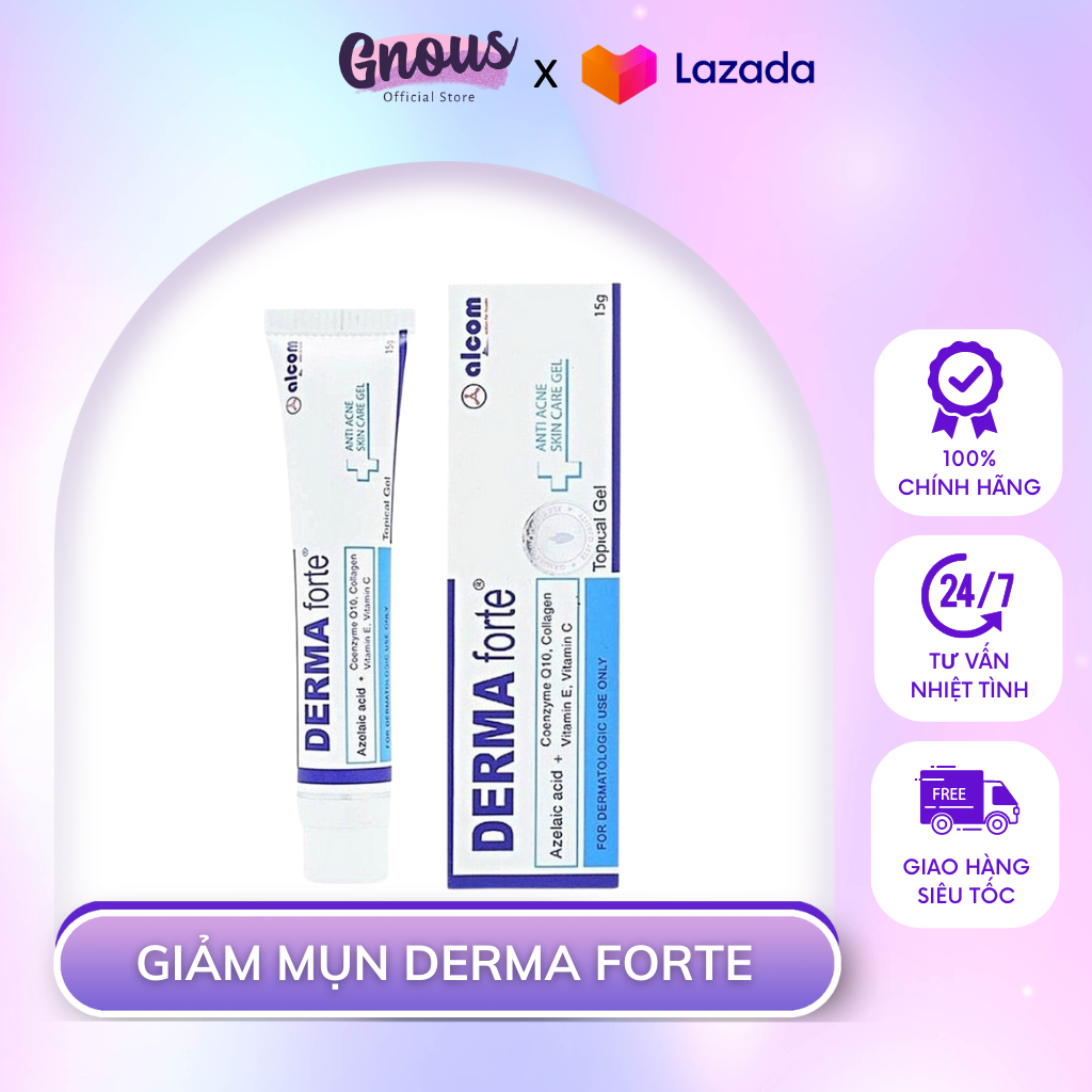 Derma Forte 15g - Gamma, Bản Thường Gel Giúp Giảm Mụn Trứng Cá, Ngừa Thâm
