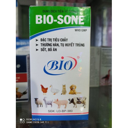 BIO SONE CHAI 100ML PHÓ THƯƠNG HÀN TỤ HUYẾT TRÙNG