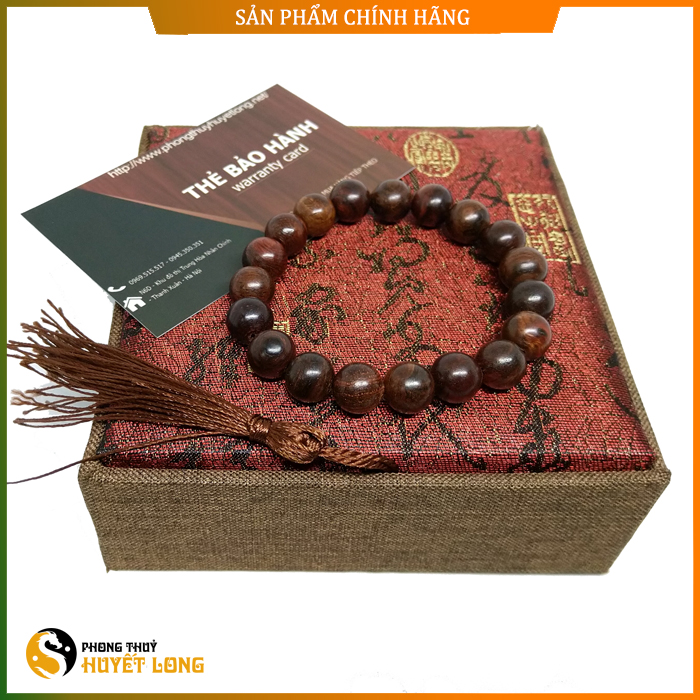 Vòng Tay Gỗ Sưa Đỏ 10Ly (Size Nữ) - Vòng Tay Phong Thủy Gỗ Xưa