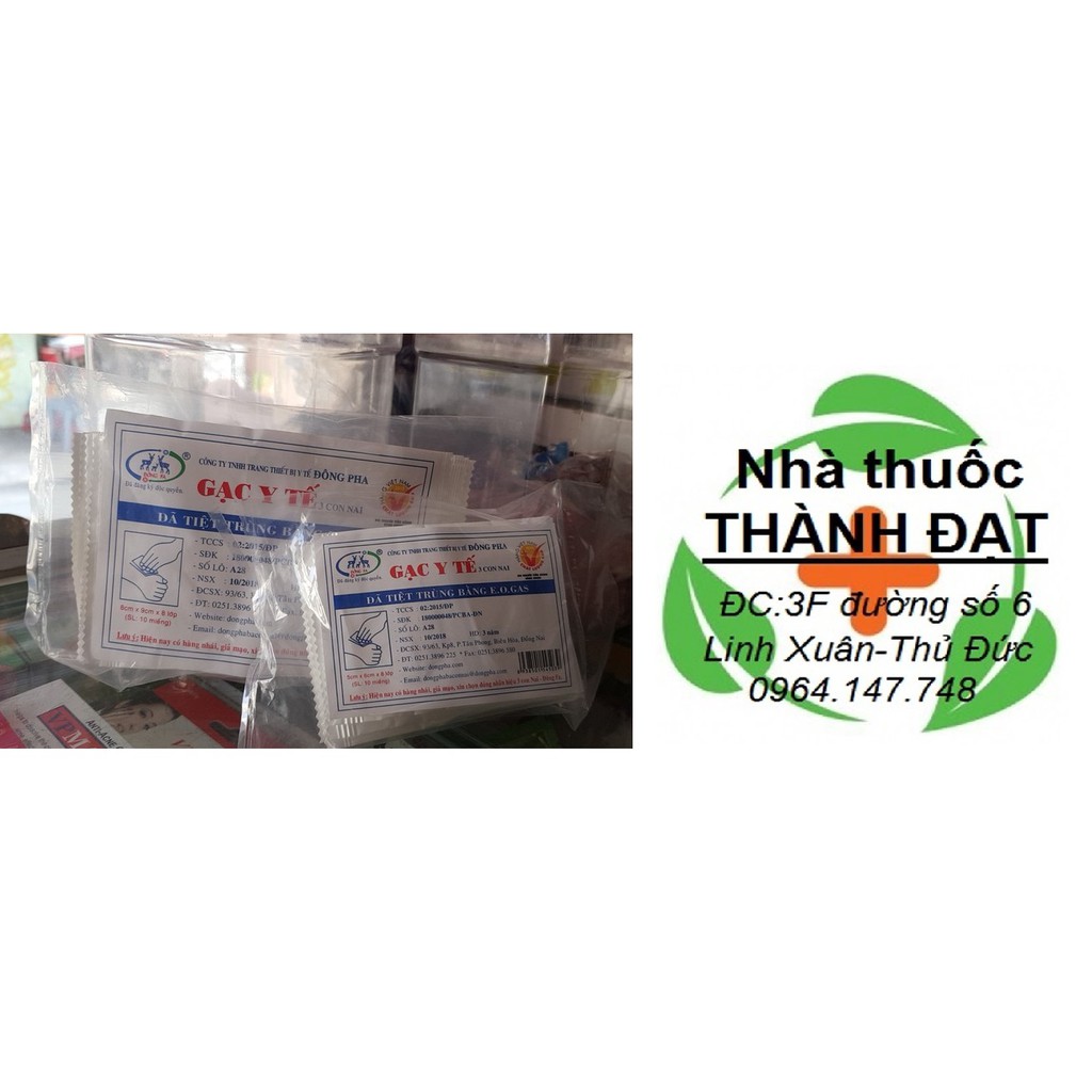 Băng gạc y tế tiệt trùng đông pha 1 bịch 10 miếng, sản phẩm chất lượng, đảm bảo an toàn sức khỏe người dùng, vui lòng inbox shop để được hỗ trợ