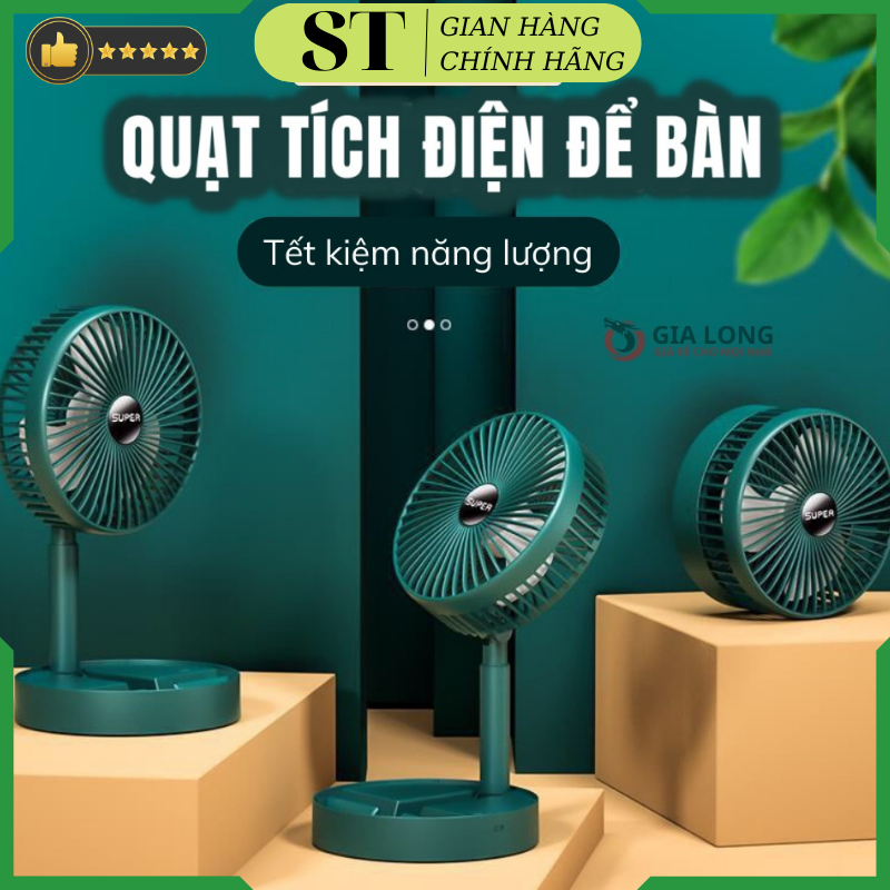 Quạt tích điện gấp gọn mini tiện dụng hàng cao cấp, 3 mức bật gió cổng sạc usb xoay 180 độ - quạt super tích điện, quạt để bàn, quạt cầm tay, quạt mini, quạt gấp gọn , quạt usb, quạt nhỏ gọn