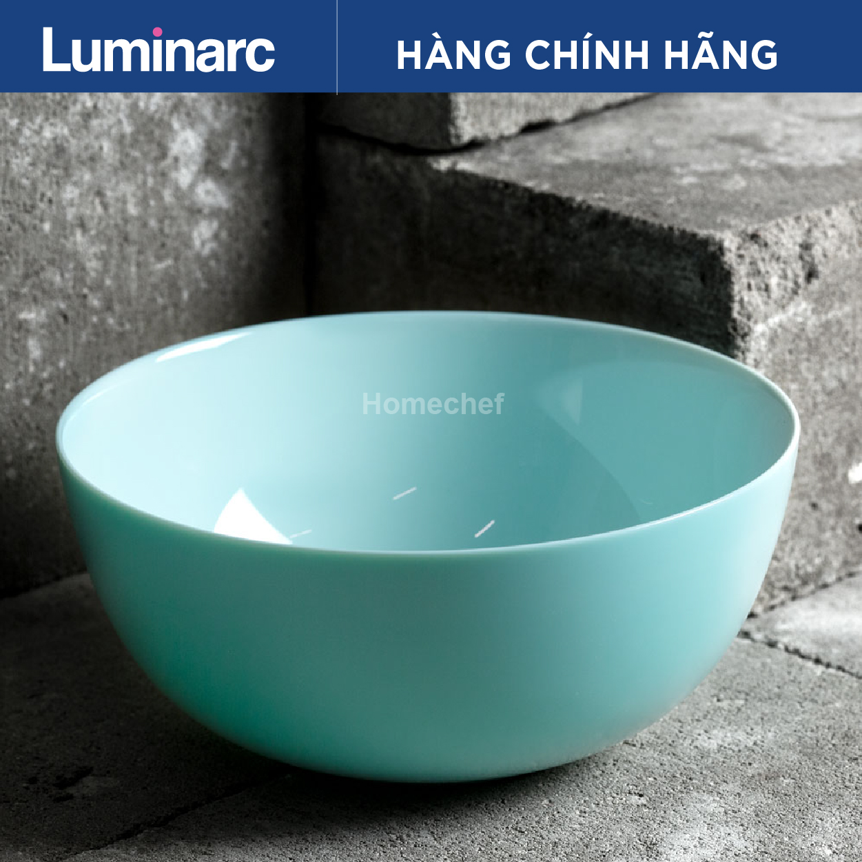 (ẢNH THẬT) Bát tô thủy tinh Luminarc Diwali 21cm P2615 (Xanh Ngọc) làm bằng thủy tinh an toàn sức khỏe, dùng được lò vi sóng và máy rửa bát, hàng chuẩn chính hãng - 1 chiếc