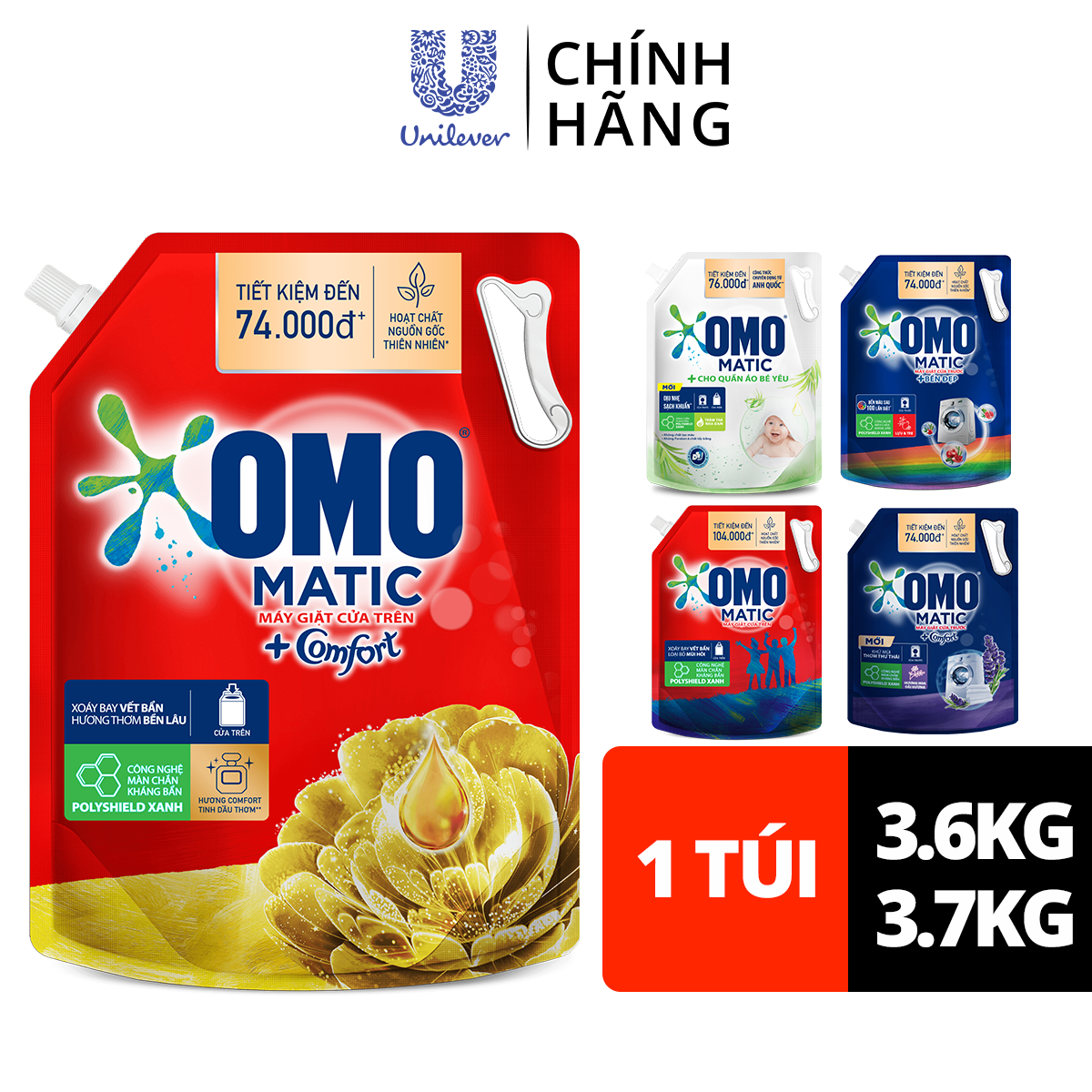 Túi nước giặt OMO Matic 3,6kg