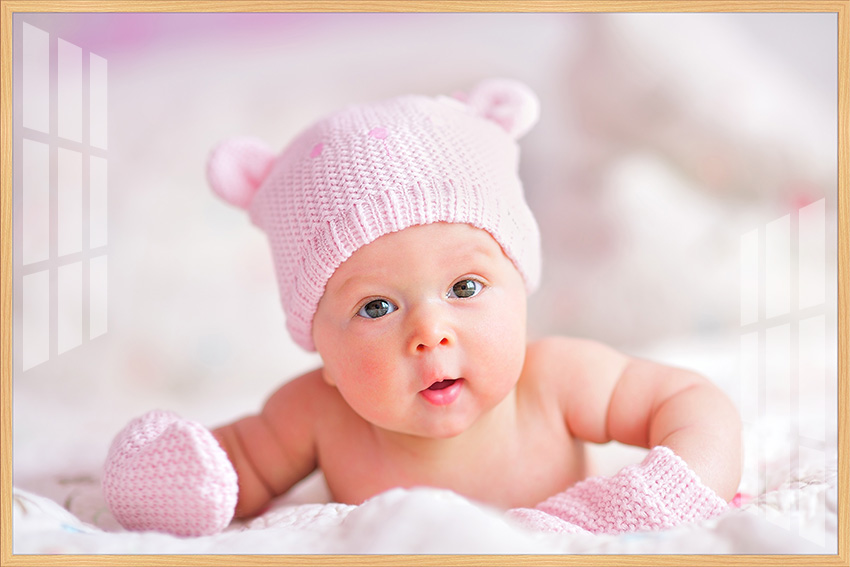 Tranh treo tường hình em bé đáng yêu dễ thương baby cute nhiều kích thước UD1549K