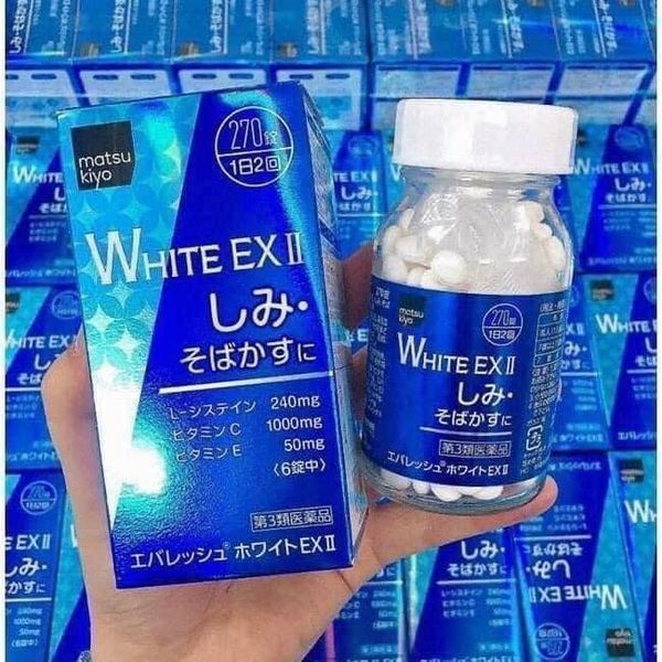 Đóng hộp lọ 270V WHITE EX II matsukiyo Nhật bản mẫu mới