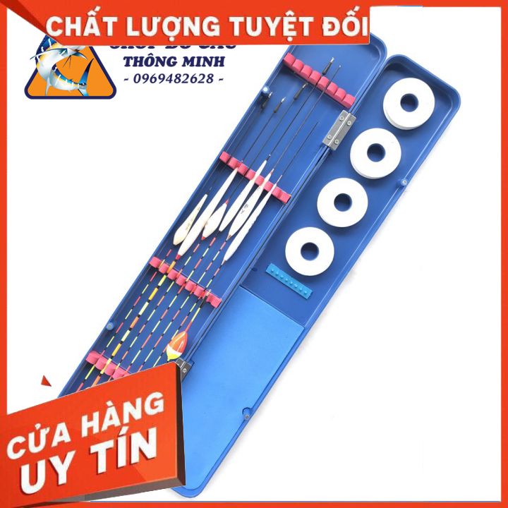 Hộp đựng phao câu đài, hộp đựng phụ kiện câu cá, tặng kèm 7 quả phao, cần câu giá rẻ