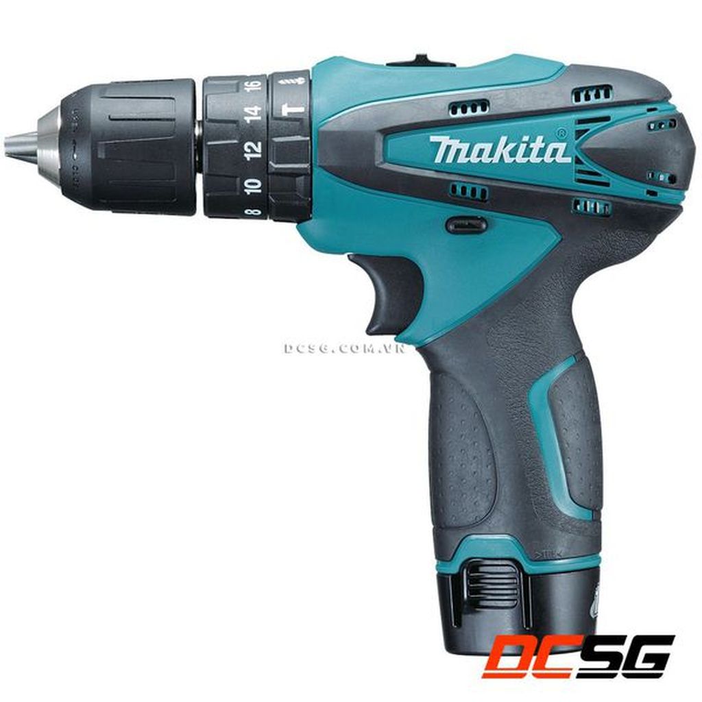 Máy khoan búa, vặn vít 10/8.0/21mm dùng pin 10.8v makita hp330dz