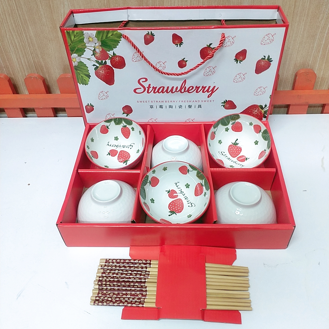 [HCM]Bộ 6 Chén Sứ Kèm 6 Đũa Nhật Quà Tặng Ý Nghĩa