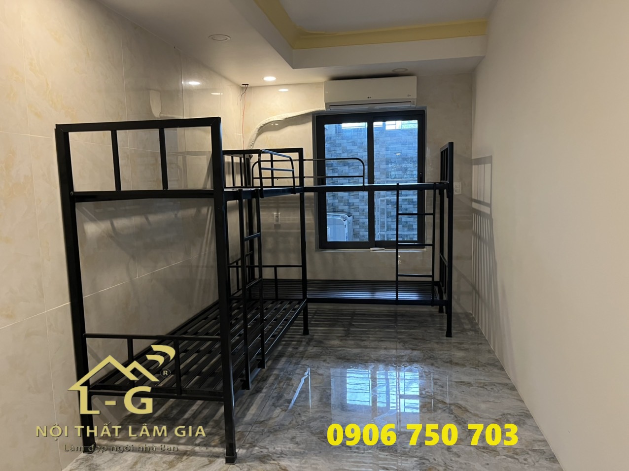 Giường sắt hộp 4x4 , giường sắt tầng rẻ, giường tầng mới