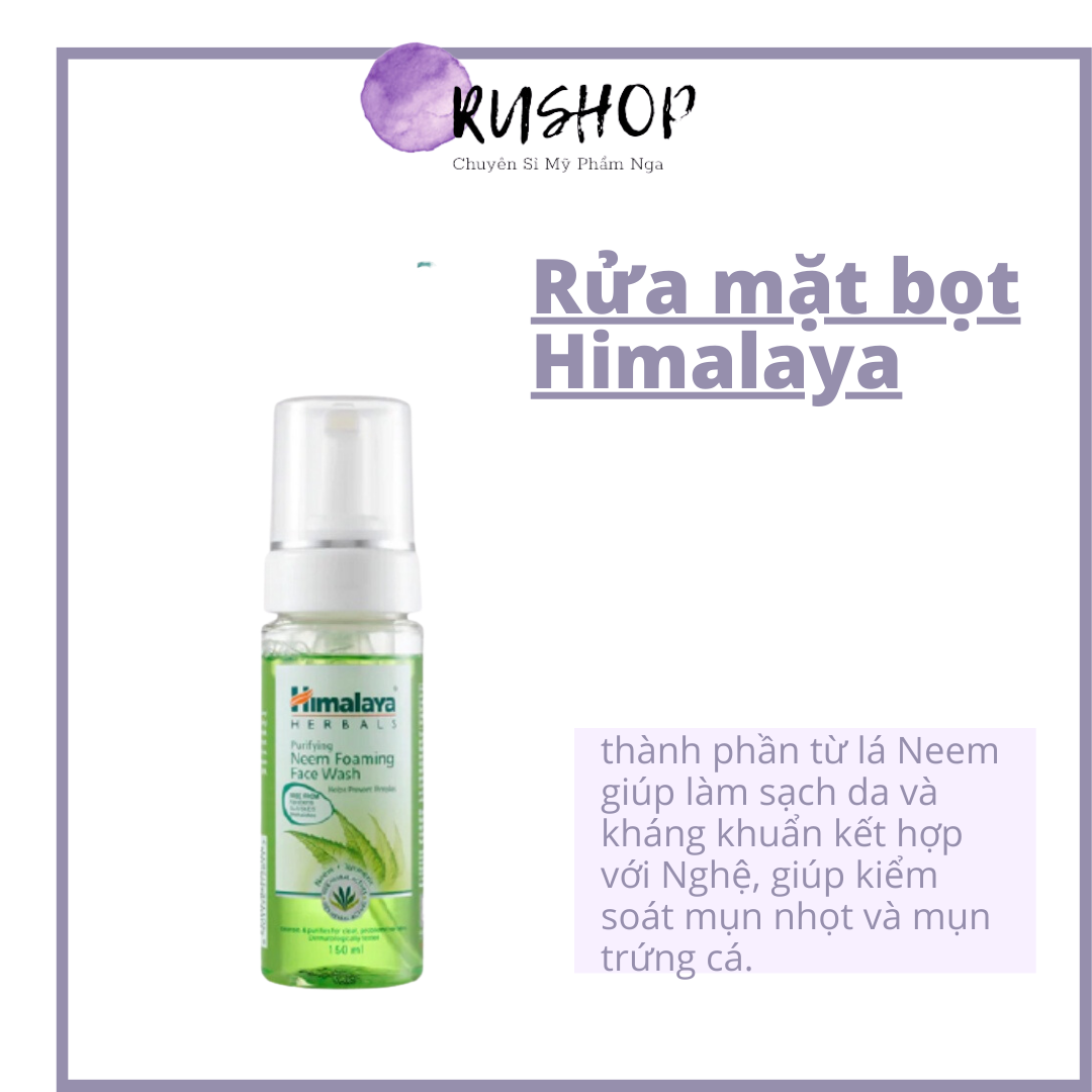 Rửa mặt bọt Himalaya - Foam rửa mặt Himalaya