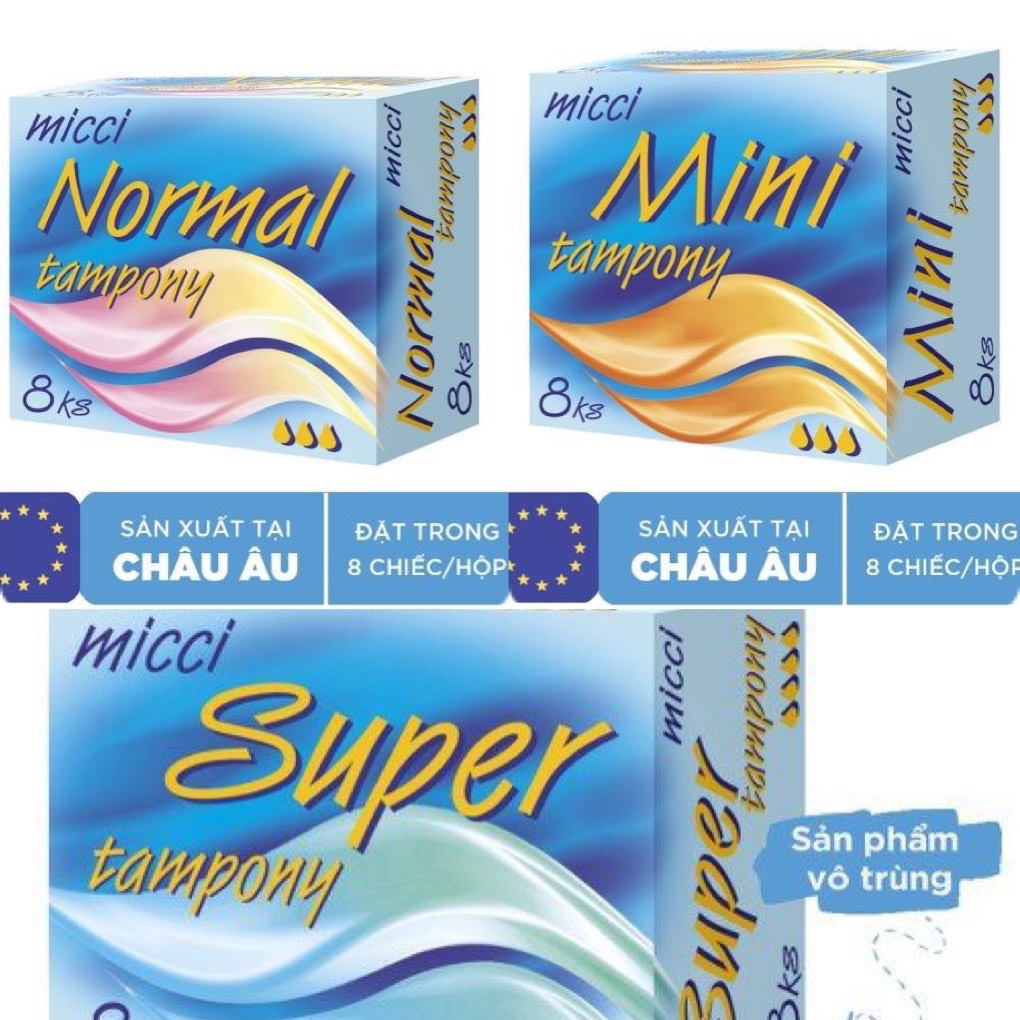 Băng Vệ Sinh Dạng Ống Micci Lady Tampon Mini+Normal+Super