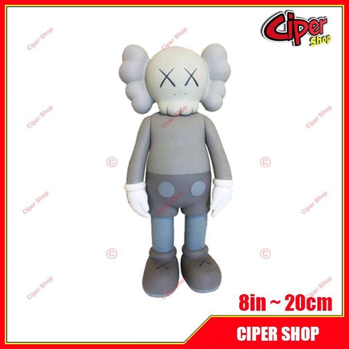 Mô hình kaws 8in - 20cm - xám nhạt