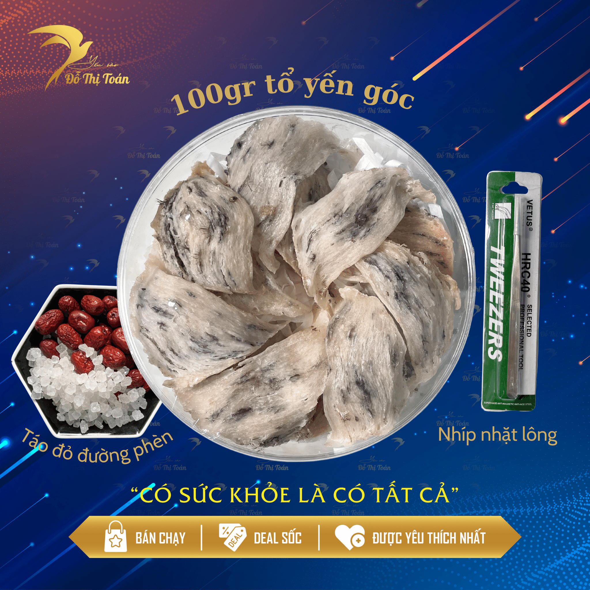 Yến thô tổ góc - yến sào danest - yến góc chưng nở dễ nhặt lông - yến sào tốt cho sức khỏe mọi lứa tuổi - hộp 100gr