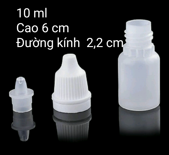 CHAI NHỰA 10ML CHIẾT CHẤT LỎNG ( CHAI NHỎ MẮT) (10 CHAI)