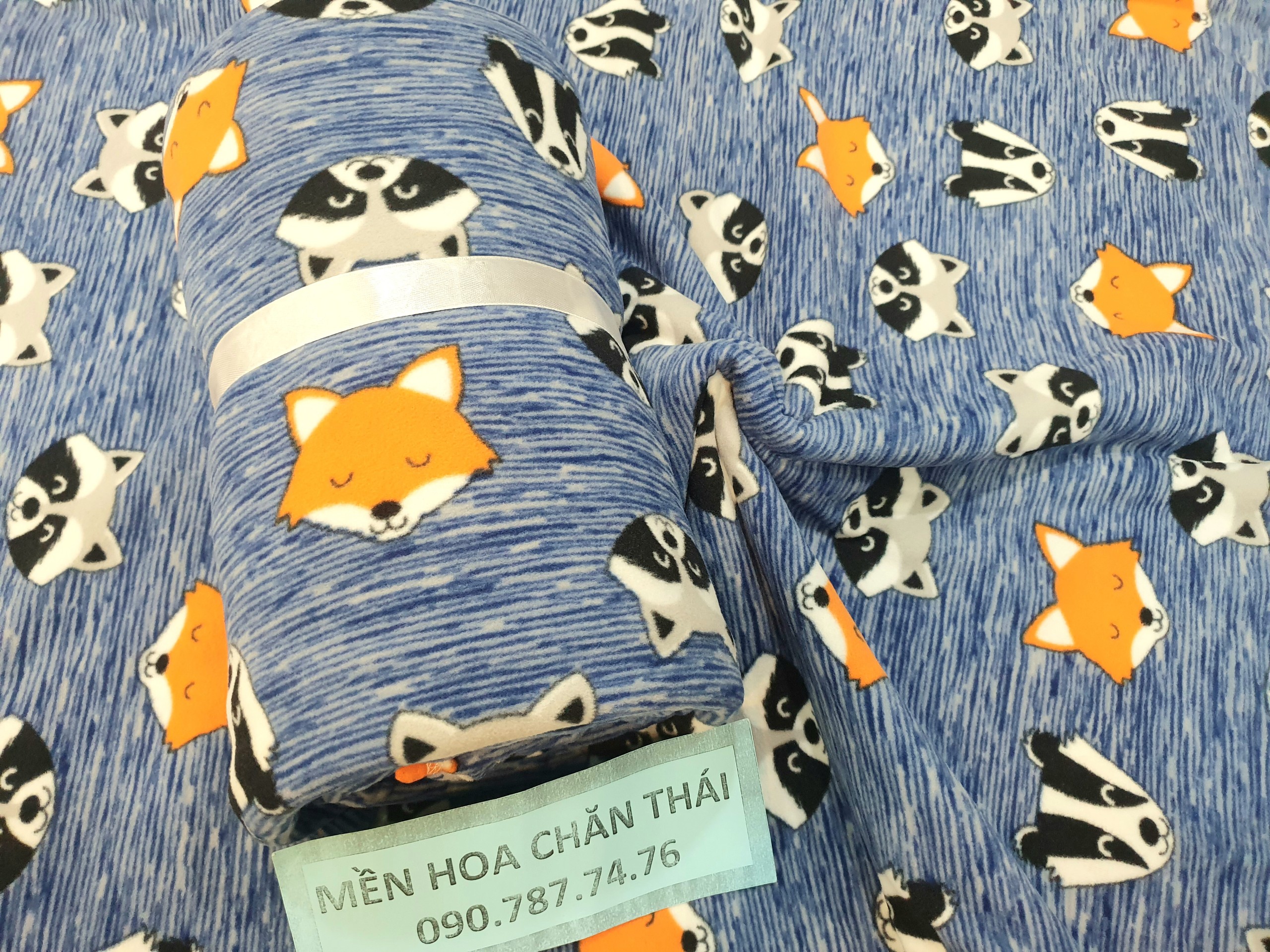 Xã 110k còn 99kk. Mền nỉ cotton Thái CÁO văn phòng, đi học