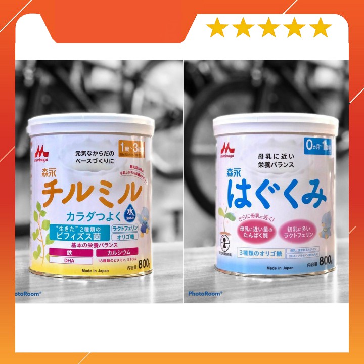 Sữa Morinaga Hagukumi nội địa số 0 và số 9 hộp 800gr
