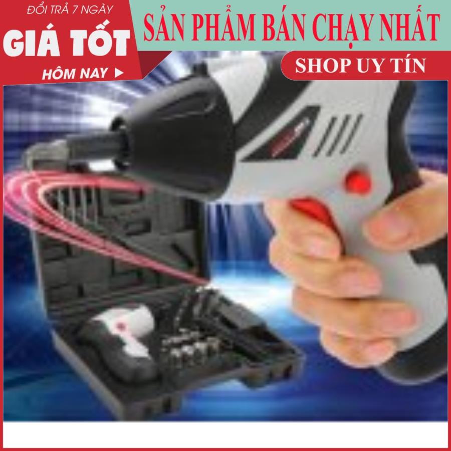 Bộ máy khoan kiêm vặn ốc vít 45 chi tiết có sạc tích điện Clever Mart-4801 - May Ban Vit Khong Day, Khoan Cam Tay Khong Day, Khoan Pin