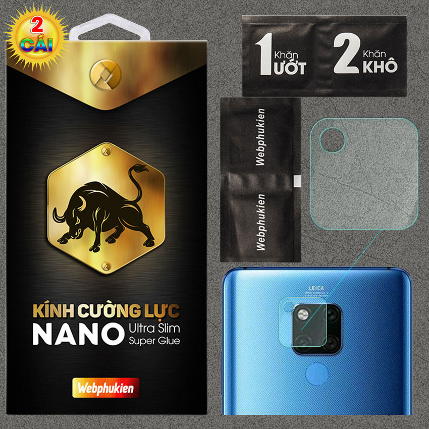 Kính cường lực cho Huawei Mate 20X dán Camera hiệu Webphukien trong suốt