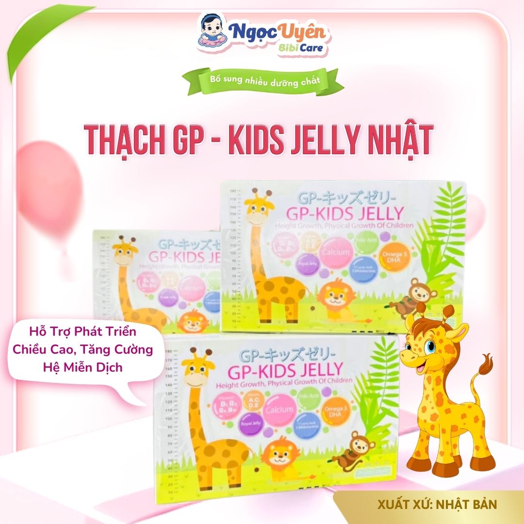 Thạch Canxi Tăng Chiều Cao Cho Bé  Gp -Kids Jelly - Bổ Sung Vitamin Tăng Cường Hệ Miễn Dịch Cho Bé