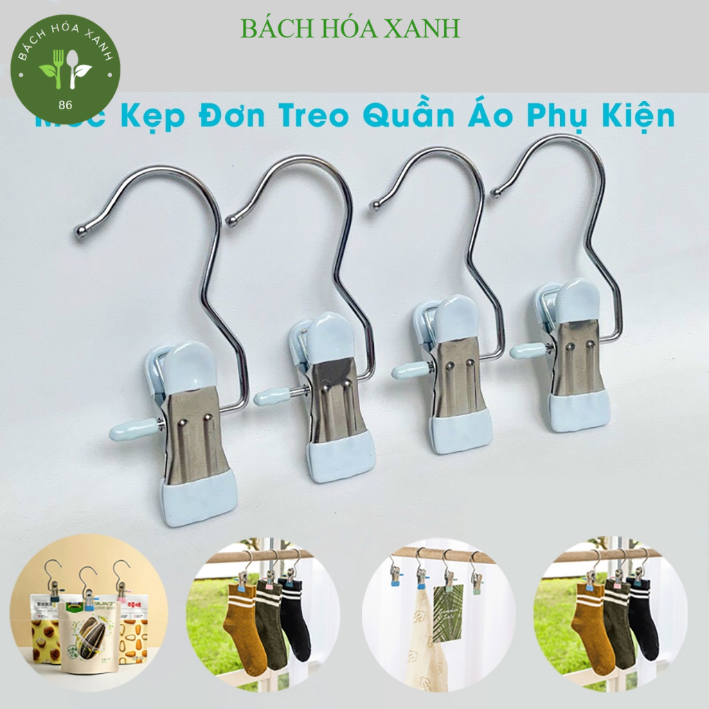 COMBO 30 TẶNG KÈM 10 Móc Kẹp Treo đồ inox, không gây vết hằn trên quần áo Nhỏ Gọn, Tiện Lợi, Phù Hợp Với Mọi Gia đình,