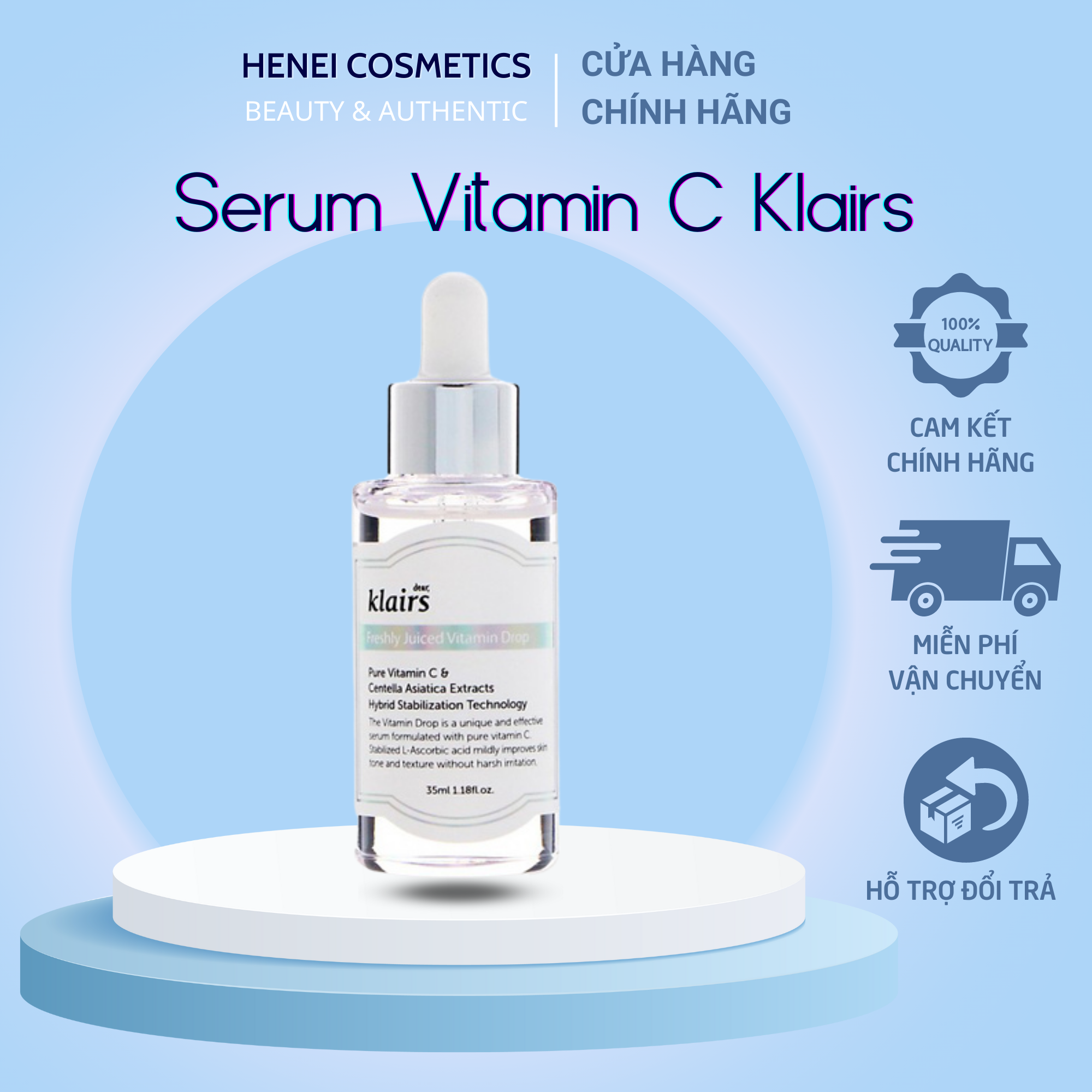 Tinh Chất Làm Sáng Da Vitamin C Klairs Freshly Juiced Vitamin Drop Serum 35ml