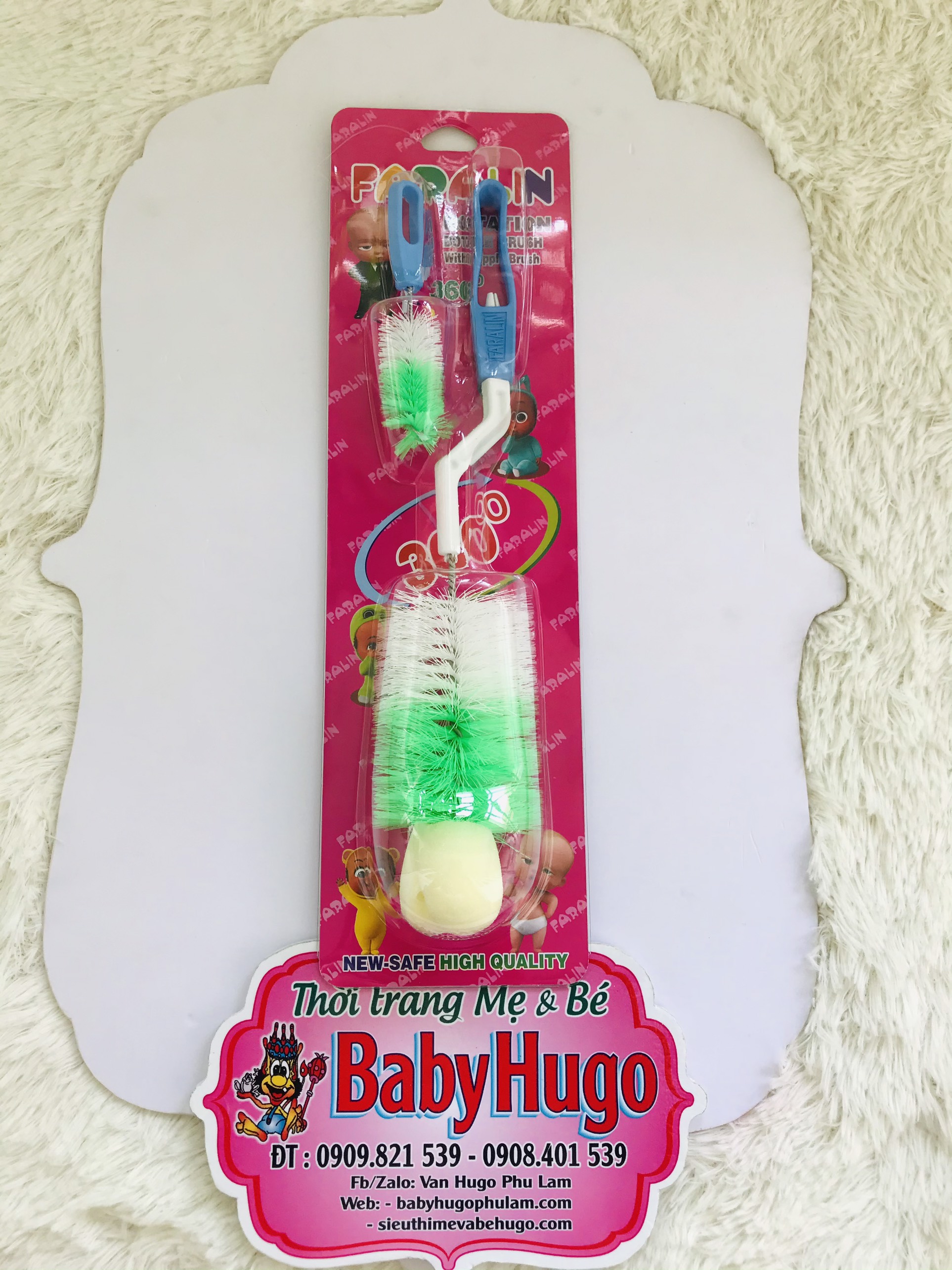 Cây súc bình sữa xoay 360 độ faralin