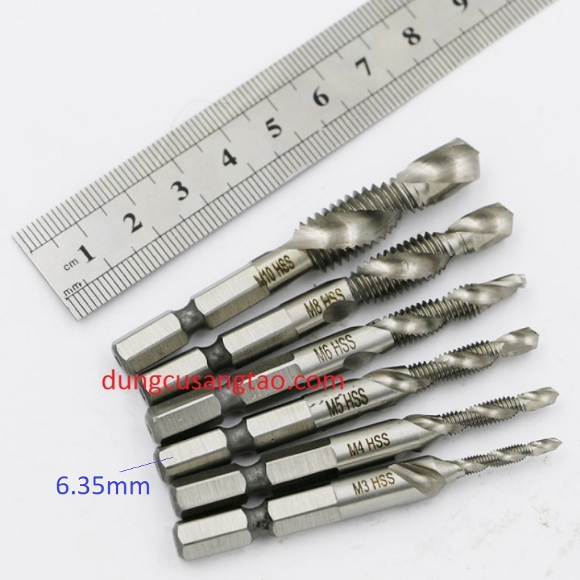 Bộ mũi tạo ren trong m3-m10 (taro ren trong m3-m10 hệ mét
