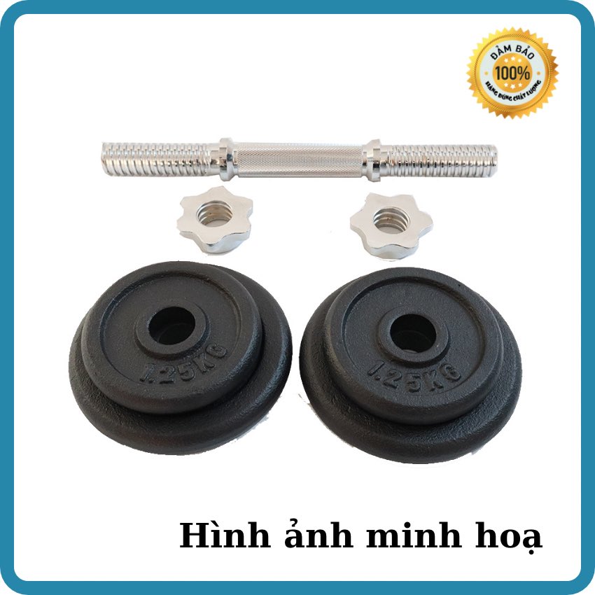 Combo 1 Đòn Tay 35cm+ 10Kg Tạ Gang