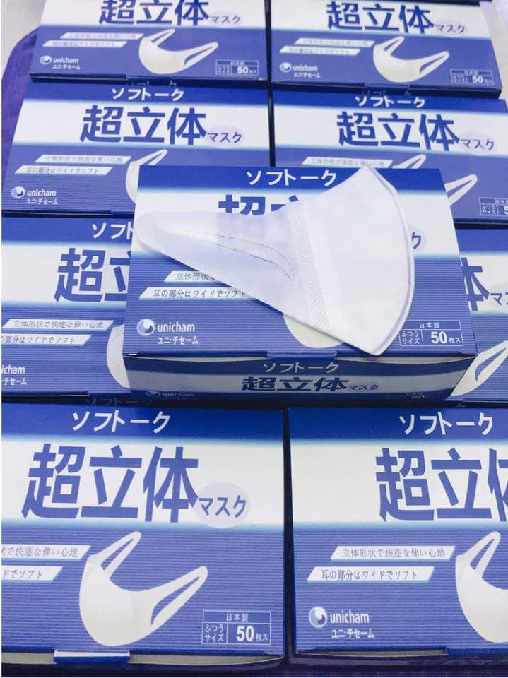 [HCM]Hộp 50c Khẩu Trang 3D Mask Size M màu trắng  Công Nghệ Nhật Bản, có logo tem niêm phong, đạt chuẩn kiểm định