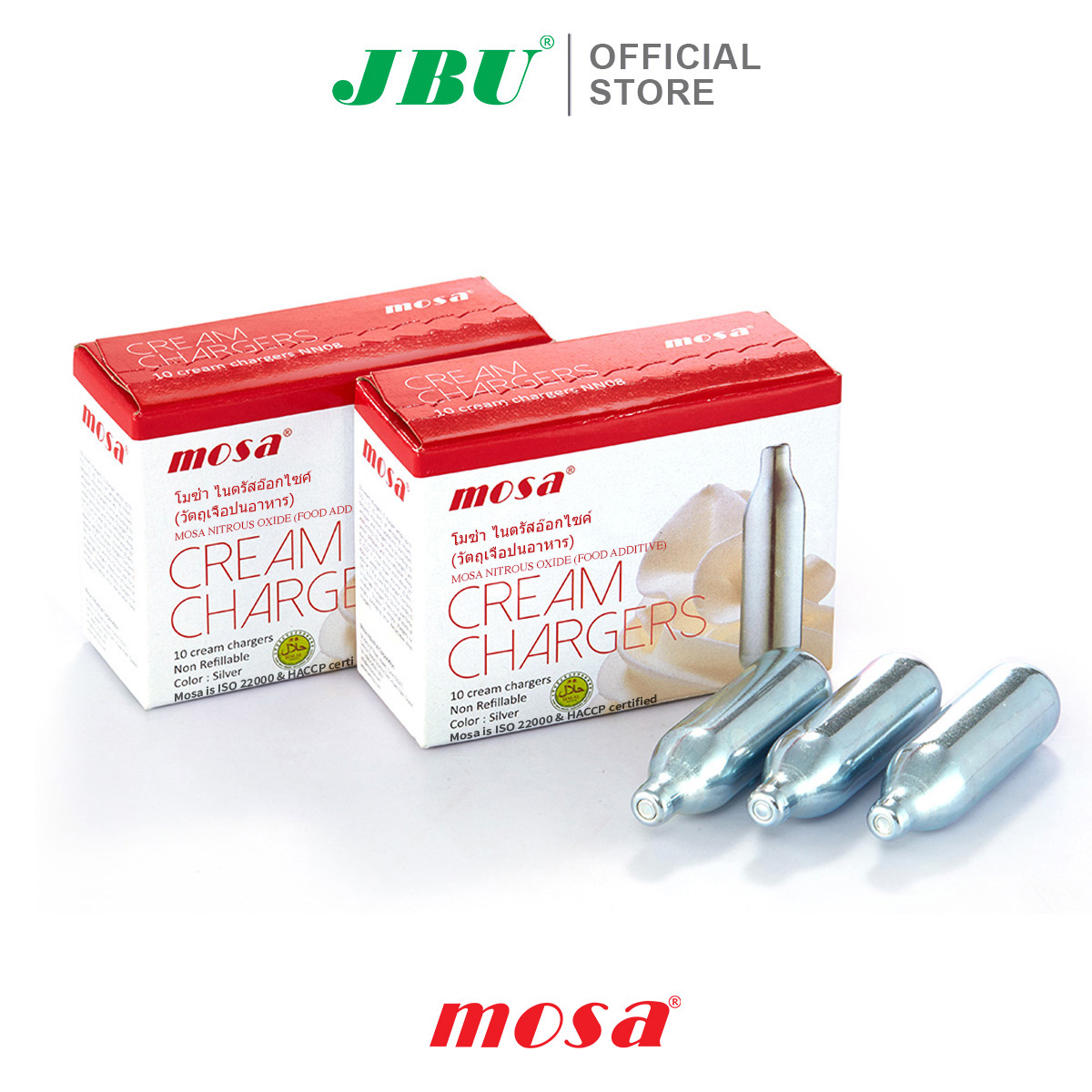 Gas làm kem mosa n2o cream charger cho bình xịt kem -combo 2 hôp