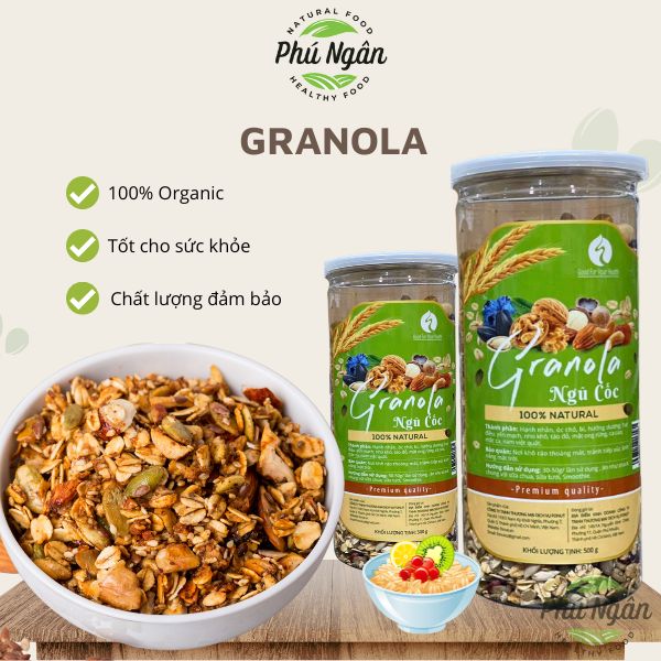 Ngũ cốc dinh dưỡng granola - hộp 500gram